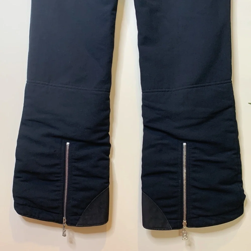 Bogner | Matte Black Vintage Ski Snow Snowboard Insulated Nylon Wool Blend Pants